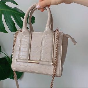 Taupe croc purse